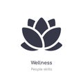 wellness outline icon. isolated line vector illustration from people skills collection. editable thin stroke wellness icon on