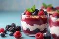 Wellness on a plate Homemade raspberry and blueberry yogurt delight