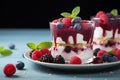 Wellness on a plate Homemade raspberry and blueberry yogurt delight