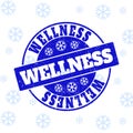 Wellness Grunge Round Stamp Seal for Christmas