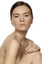 Wellness & spa beauty. Model with clean skin & natural make-up