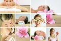 Wellness and spa collage Royalty Free Stock Photo