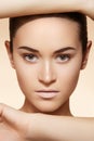 Wellness, spa & health. Model face with clean skin Royalty Free Stock Photo