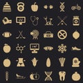 Wellness thing icons set, simple style