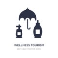 wellness tourism icon on white background. Simple element illustration from General concept