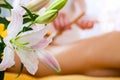 Wellness - woman getting body massage in Spa Royalty Free Stock Photo