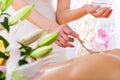 Wellness - woman getting body massage in Spa Royalty Free Stock Photo