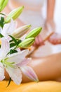 Wellness - woman getting body massage in Spa Royalty Free Stock Photo