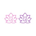 WELLNESS YOGA STUDIO LOTUS LOGO SIGN SYMBOL