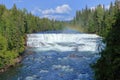 Wells Gray Provincial Park, Rainbow over Waterfall at Dawson Falls on Myrtle River, Cariboo Mountains, British Columbia, Canada Royalty Free Stock Photo