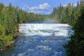 Wells Gray Provincial Park, Rainbow over Waterfall at Dawson Falls on Myrtle River, Cariboo Mountains, British Columbia, Canada