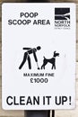 poop scoop area sign norfolk england