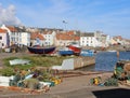 Welly Boot Garden and harbour, St Monans, Fife Royalty Free Stock Photo