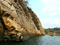 Welly narmada river, marbel rock Royalty Free Stock Photo