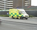 Welsh ambulance in motion