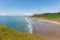 Welsh beach Rhossili The Gower South Wales uk Royalty Free Stock Photo