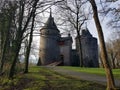 Welsh castle in winter Royalty Free Stock Photo