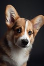 Welsh Corgi Pembroke dog on white background. Royalty Free Stock Photo