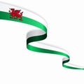Welsh flag wavy abstract background. Vector illustration. Royalty Free Stock Photo
