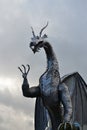 welsh metal dragon sculpture, architecture