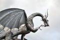 welsh metal dragon sculpture, architecture