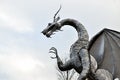 welsh metal dragon sculpture, architecture