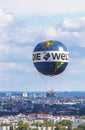 Welt Balloon - helium balloon in the sky above Berlin, Germany
