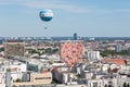 The Welt Balloon is a hot air balloon that takes tourists 150 metres into the air above Berlin