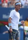 Welve times Grand Slam champion Rafael Nadal during third round singles match against Ivan Dodig at US Open 2013