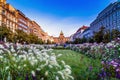 Wenceslas Square in Prague Royalty Free Stock Photo