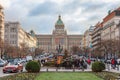 Wenceslas Square in Prague, Czech Republic.