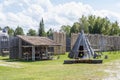 Wendat wigwam in Saint Marie Among the Hurons, Midland, Ontario, Canada