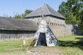 Wendat wigwam in Saint Marie Among the Hurons, Midland, Ontario, Canada