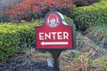 Wendy\'s enter here sign Royalty Free Stock Photo