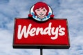 Wendy`s Fast Food Restaurant Sign and Trademark Logo