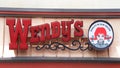Wendy`s Fast Food Restaurant sign