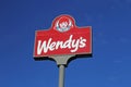 Wendy\'s sign on a beautiful sunny day Royalty Free Stock Photo