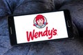 Wendys fast food logo Royalty Free Stock Photo