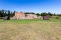 Wenecja, Kujawsko-Pomorskie / Poland - August, 16, 2020: Castle ruins in Central Europe. The old foundations of the castle are