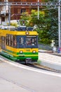 Train in railway station in Wengen, Switzerland Royalty Free Stock Photo