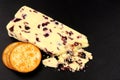 Wensleydale Cheese With Cranberries Royalty Free Stock Photo