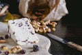 Wensleydale cheese with cranberries, Royalty Free Stock Photo