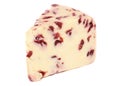 Wensleydale and Cranberry cheese Royalty Free Stock Photo