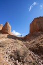 Visitors Blue sky white clouds and colorful Wensu Grand Canyon in Autumn