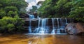 Wentworth falls, upper section Blue Mountains, Australia Royalty Free Stock Photo