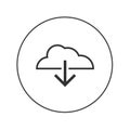 cloud dowload vector web icon