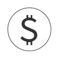 dollar vector web icon Royalty Free Stock Photo