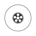 Movie rolu vector web icon Royalty Free Stock Photo