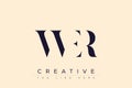 WER abstract letter logo design Royalty Free Stock Photo