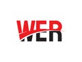 WER Letter Initial Logo Design Vector Illustration Royalty Free Stock Photo